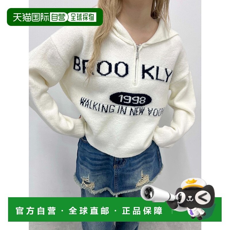 1h可退 日本直邮PHILLY 女装 半拉链水手领针织衫 宽松版型 PL25W