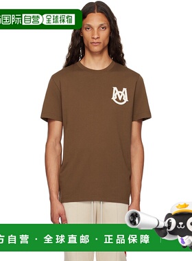 1h可退 香港直邮Moncler 盟可睐 男士 棕色贴花 T 恤 J20918C0002