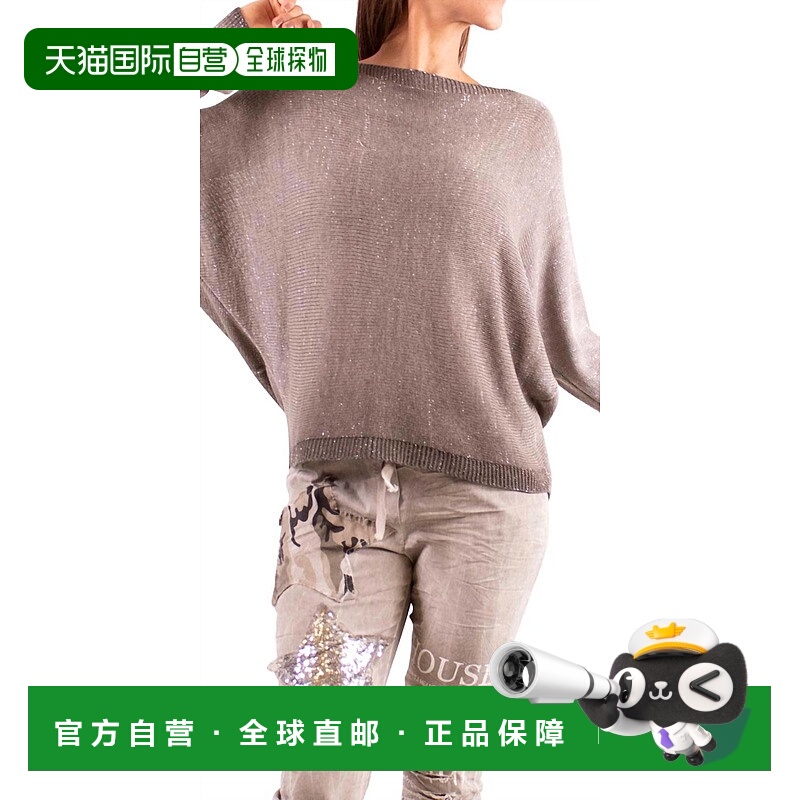 自营gigi modaArgento Long Sleeve Sweater In Chocolate - choc