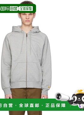 1h可退 香港直邮潮奢 CARHARTT WIP 男士 灰色 Chase 连帽衫 I033