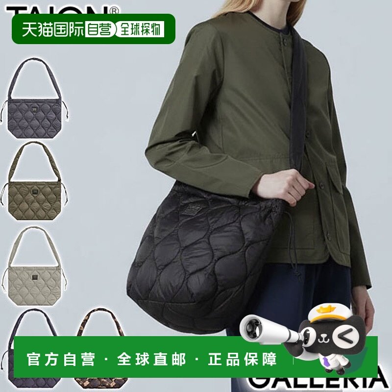 日本直邮TAION 男女通用单肩包TAION 羽绒轻便斜挎A4 尺寸抽绳设T