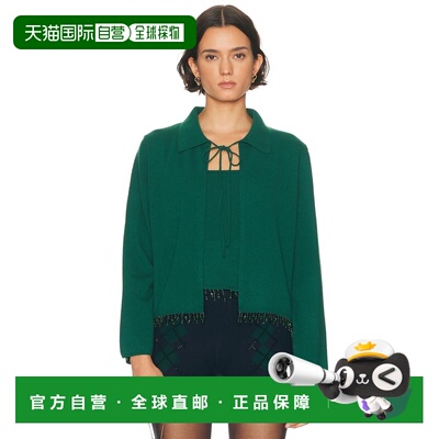 香港直邮Bode 女士 Lodge 针织开衫 WRF25KT027 green绿色 舒适时