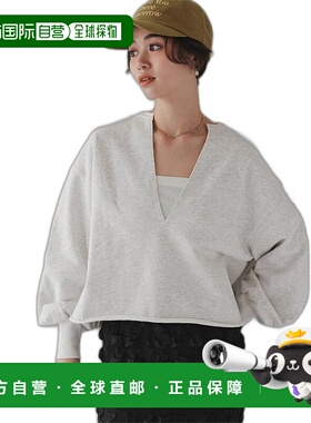 1h可退 日本直邮titivate 女士深V领宽松卫衣 AFXP4310新款