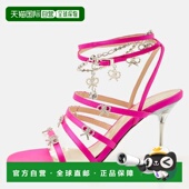 pin Pink 自营Mach Bow Mach Crystal Sandals Satin Camille