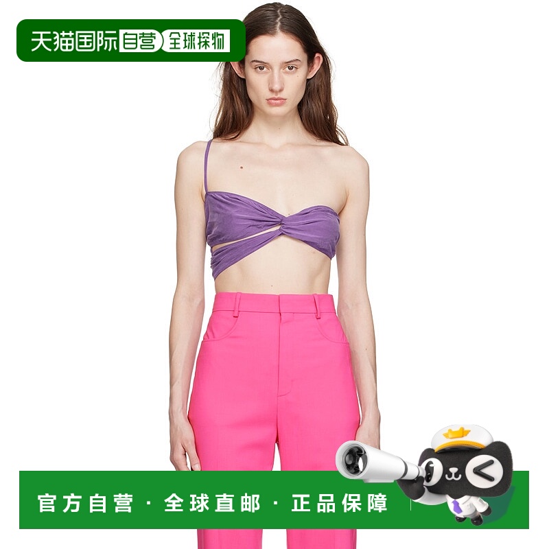 1h可退 香港直邮潮奢 Jacquemus 女士 紫色 Le Bandeau Espelho