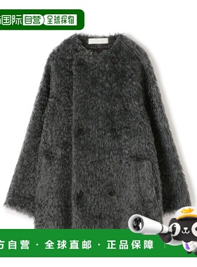 1h可退 日本直邮GALERIE VIE 女装 莫赫尔羊绒质感无领大衣 缓解A