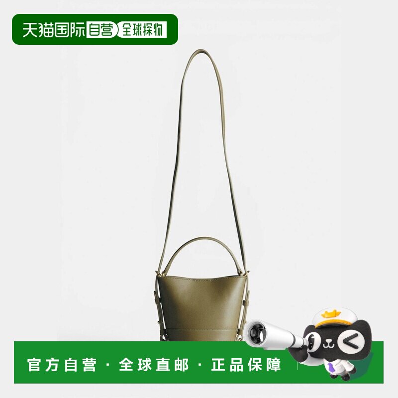 欧洲直邮自营Sezane Mini Gary女士卡其色光滑牛皮革迷你手提包