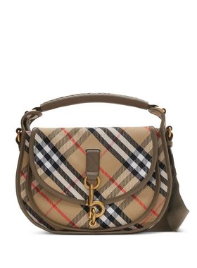 潮奢 Burberry 巴宝莉 女士 B PICCOLA 卡扣邮差包 81081201