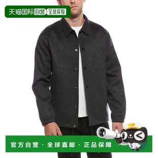 自营Theory经典教练羊毛和羊绒混纺外套-灰色 美国奥莱直发