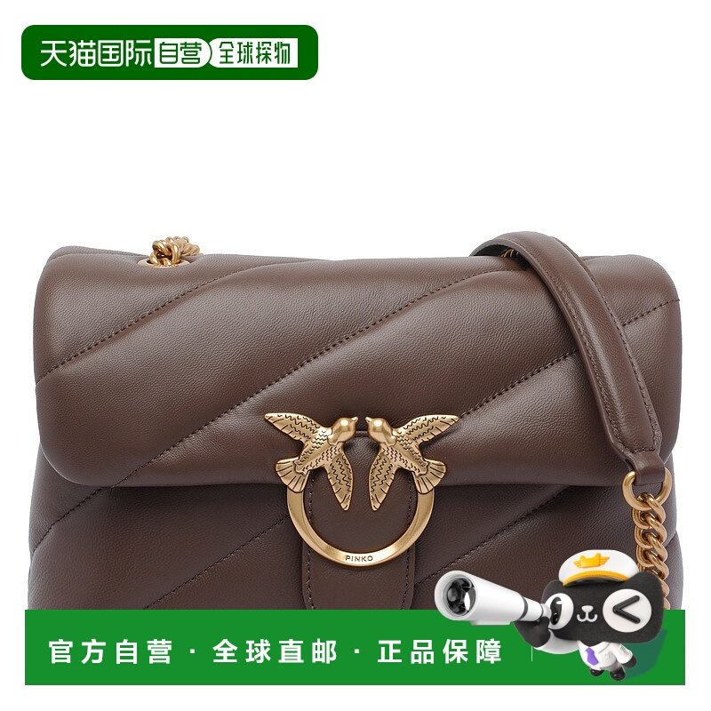 香港直邮PINKO 女士单肩包 100038A0F2L74Q AW2025 棕色 Pinko Ba