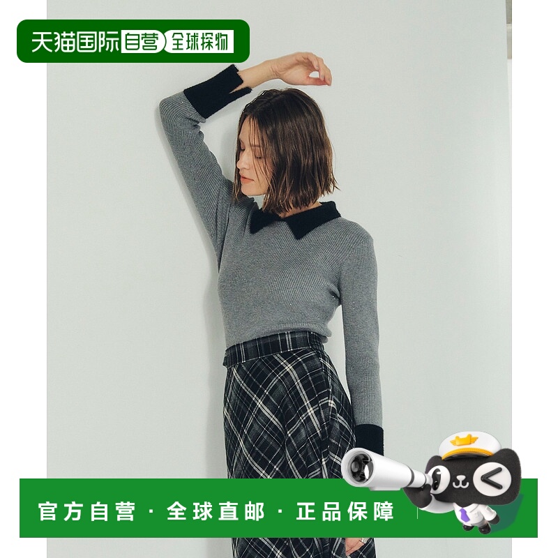 1h可退 日本直邮YECCA VECCA 女装 费泽襟亮片针织衫 宽松半高领