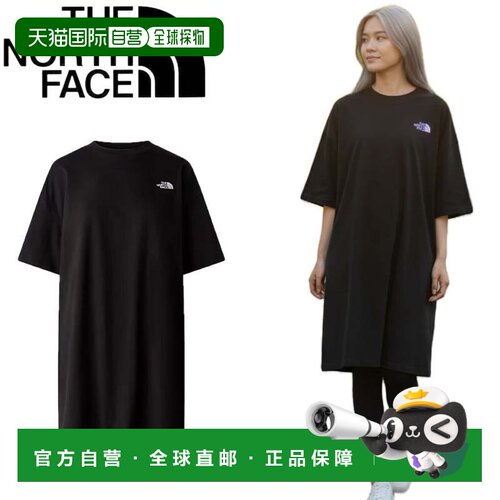 日本直邮The North Face T恤 NF0A8FDM 黑色 刺绣 Logo W EVOLUTI