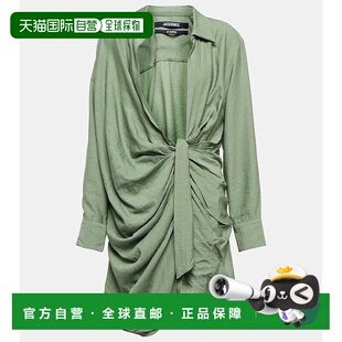 1h可退 香港直邮Jacquemus 女士 La Bahia 长袍系带细节迷你连衣