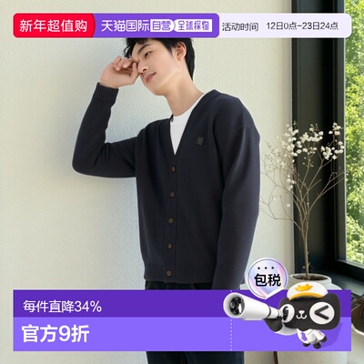 1h可退 香港直邮MAISON KITSUNE 男士 狐狸头贴片针织开衫 OM0050