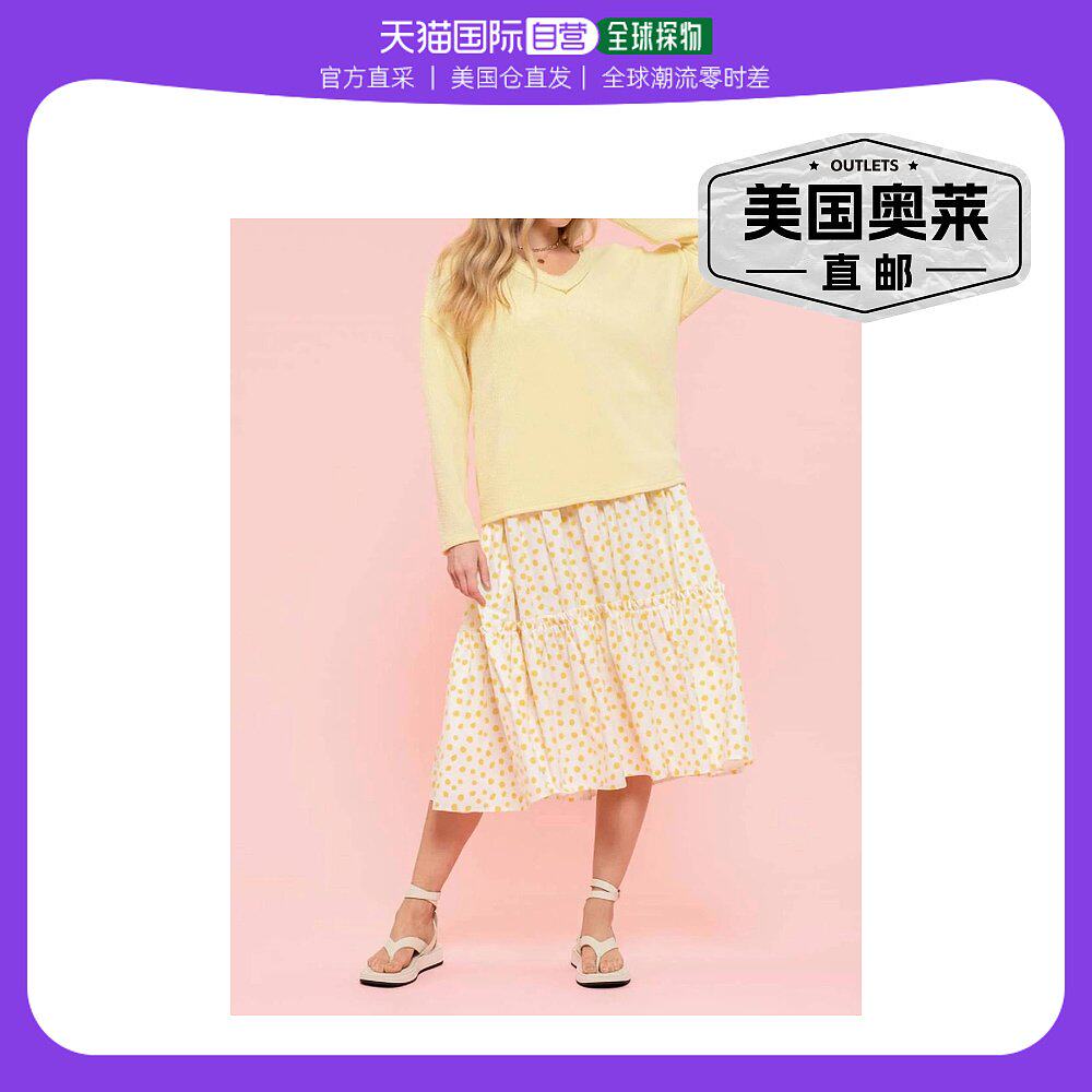 blu pepper黄色 v 领针织毛衣 - 黄色 【美国奥莱】直发