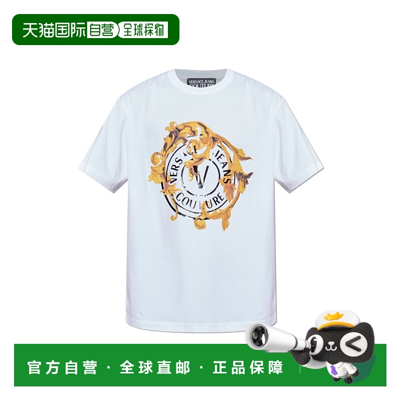 1h可退 香港直邮VERSACE JEANS 男士T恤 79GAHE01CJ00TG03 AW2025