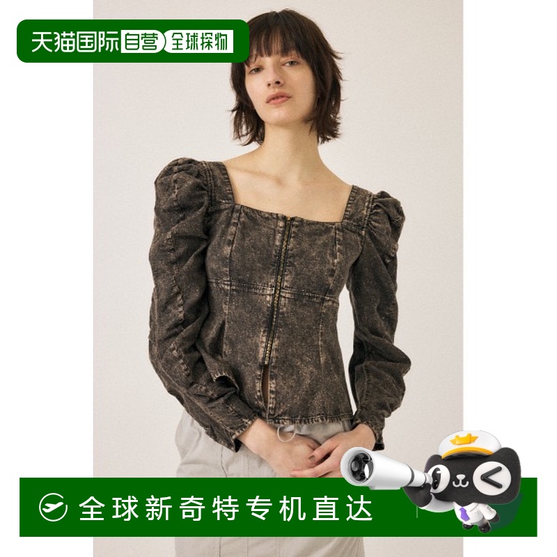 1h可退 日本直邮MOUSSY女士牛仔吊带式短款上衣 010HS7110010