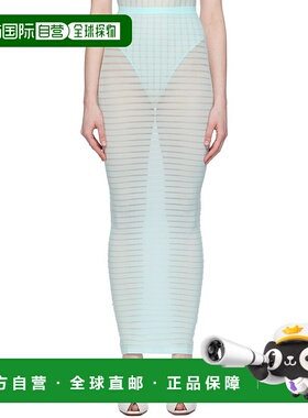 香港直邮Alaia 女士 蓝色 Striped Tube 半身裙 AA9J21935M875