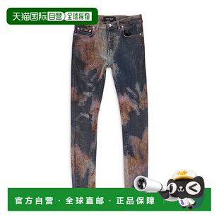 自营 purple brandMULTICOLOR SPRAY OVER BLEACHED Indigo SKINN