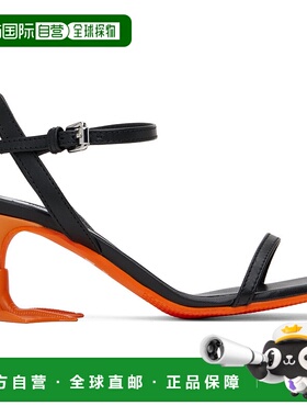 1h可退 香港直邮潮奢 Moschino 莫斯奇诺 女士 黑色 Duck 凉鞋 MA