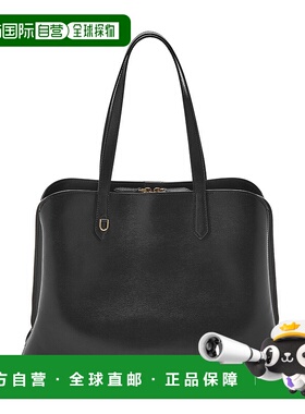 自营 Fossil 女式 Wren 聚氨酯手提包 - 黑色 美国奥莱直发化石