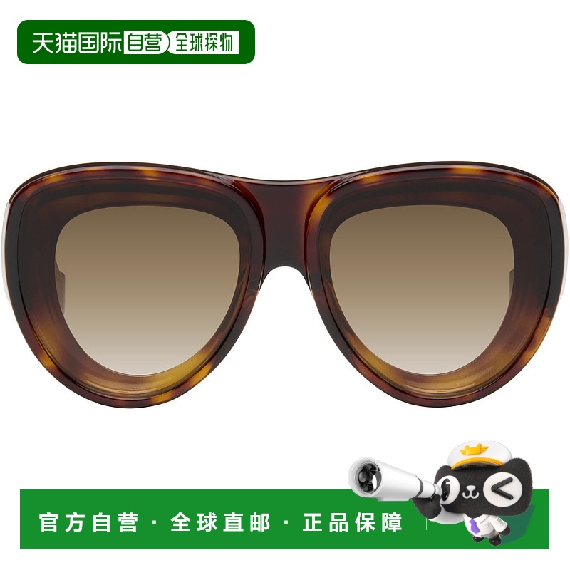 1h可退 香港直邮潮奢 LOEWE 罗意威 女士 棕色 Front Lenses 飞行