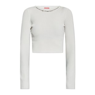 AW2024 A143140KMAT100 白色 长袖 DIESEL 针织衫 女士针织毛衣