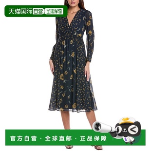 蓝色 Midi连衣裙 美国奥莱直发 Finaya 自营ba&sh