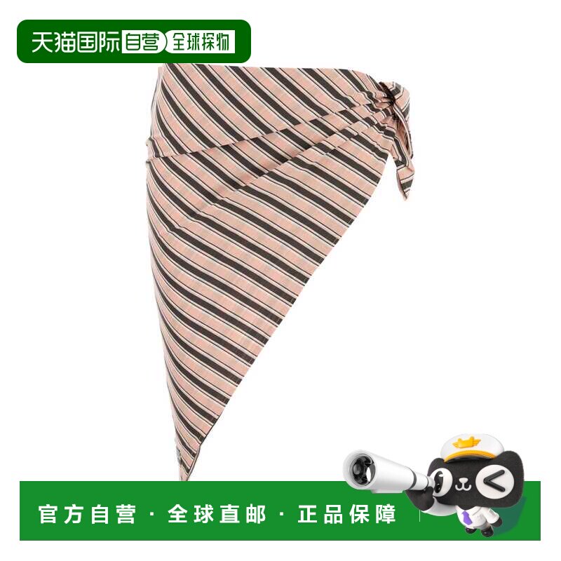 1h可退 香港直邮Prada 普拉达 女士 刺繡條紋紗籠 31158SOOO17K7