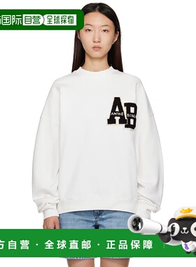 香港直邮ANINE BING 女士 灰白色 Miles Oversized Letterman 套