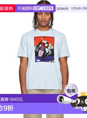 1h可退 香港直邮潮奢 Lanvin 朗雯 男士 蓝色 Vase Print T 恤 RM