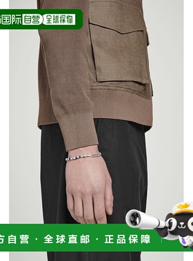 自营欧洲直邮COS 男士银色/白色黄铜手链新款