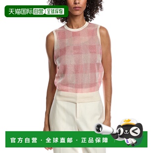 Plaid Sheer Cardigan pink 自营Lela 美国奥莱直发针织衫 Rose