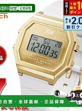 日本直邮ICE-WATCH 女士冰晶复古金属腕表冰晶复古金属款金色镜面