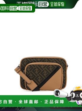 香港直邮FENDI 男士单肩包 7VA607ALKAF1ICK  SS2024斜挎包棕色