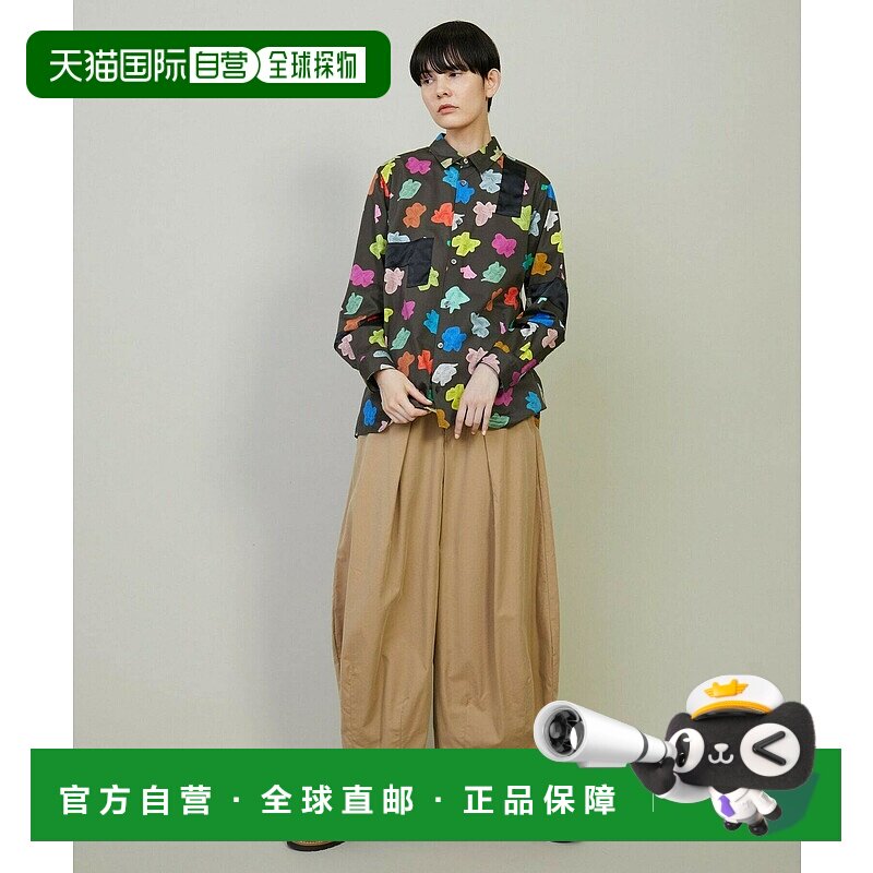 1h可退 日本直邮FRAPBOIS 女士宽松高腰休闲裤 B1552RFP009阔腿裤