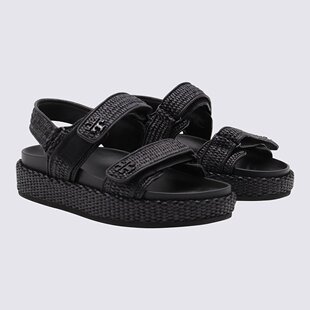 TORY BURCH 女士凉鞋 159919001 AW2025 黑色 圆头平底凉鞋