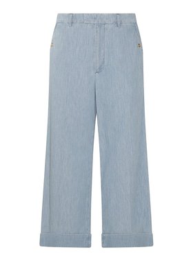 VALENTINO 男士休闲裤 6V3DD03UALM508 SS2025 蓝色