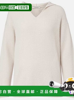 1h可退 香港直邮'S Max Mara 女士 Falcone 罗纹针织羊毛连帽衫