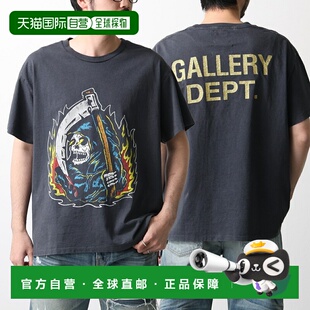 日本直邮GALLERY DEPT 男士短袖圆领T恤 (BRA-10286)VBLK黑色复古