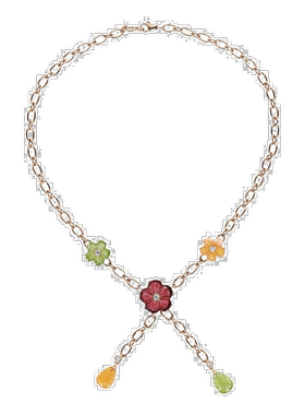 自营 salvatore ferragamo花卉精品项链 - 金色 美国奥莱直发吊坠