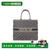 日本直邮中古Dior迪奥女包B级9新obliqueDIOR老花帆布托特包浅褐