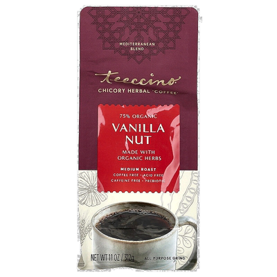 香港直发Teeccino菊苣草本咖啡中度烘焙香草坚果多用途研磨312g