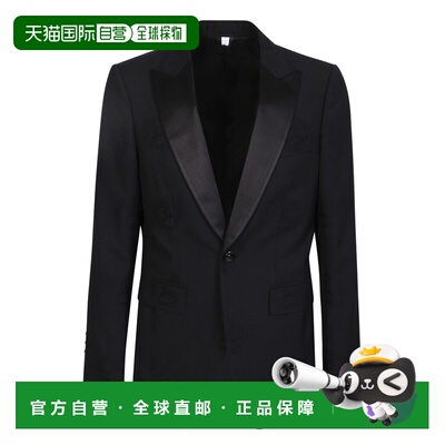 香港直邮BURBERRY 男士夹克 8063768 SS2023 黑色 Tailored tuxed
