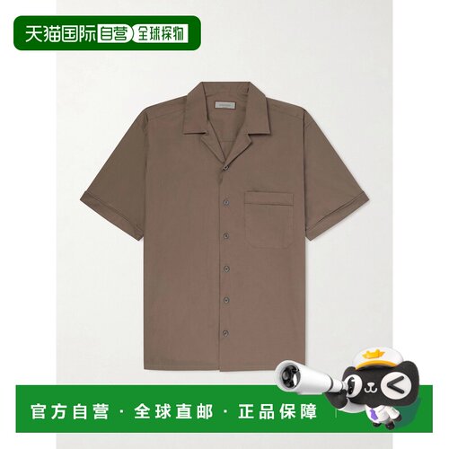 香港直邮Canali康钠丽Camp-Collar男士衬衫
