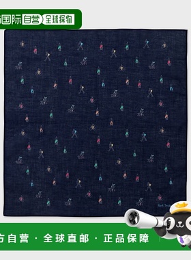 1h可退 日本直邮Paul Smith 男士彩绘图案方巾 150356 HANK新款