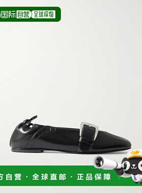 1h可退 香港直邮潮奢 GANNI 甘尼 女士 蝴蝶扣带芭蕾平底鞋 S3117