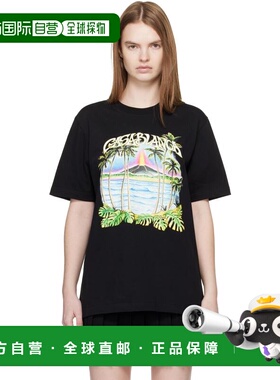 1h可退 香港直邮Casablanca 女士 黑色 Volcano T 恤 MSP26JTS001