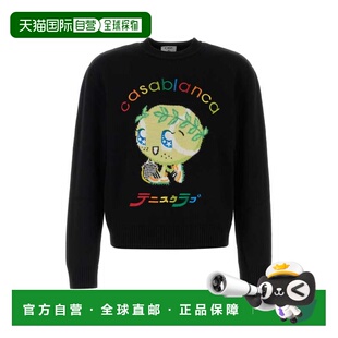 1h可退 香港直邮Casablanca 男士 黑色羊毛毛衣 MAW25KW109901KAW