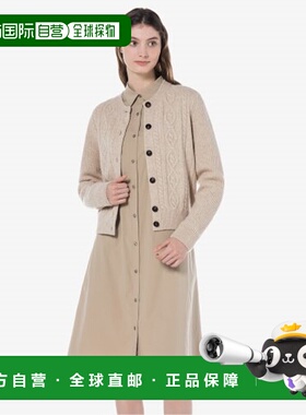 韩国直邮LACOSTE法国鳄鱼 毛针织衫女士AF769E-53NCB8开衫